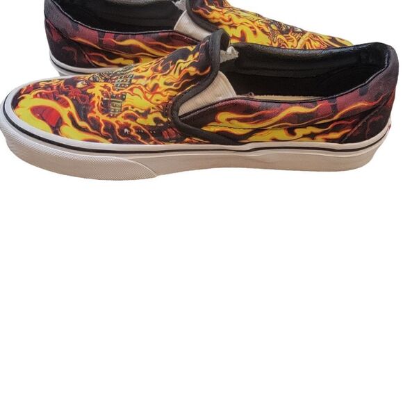 Vans Samurai Rising Slip-on Skater Shoe with Flames. Size 9.5. - Picture 10 of 15